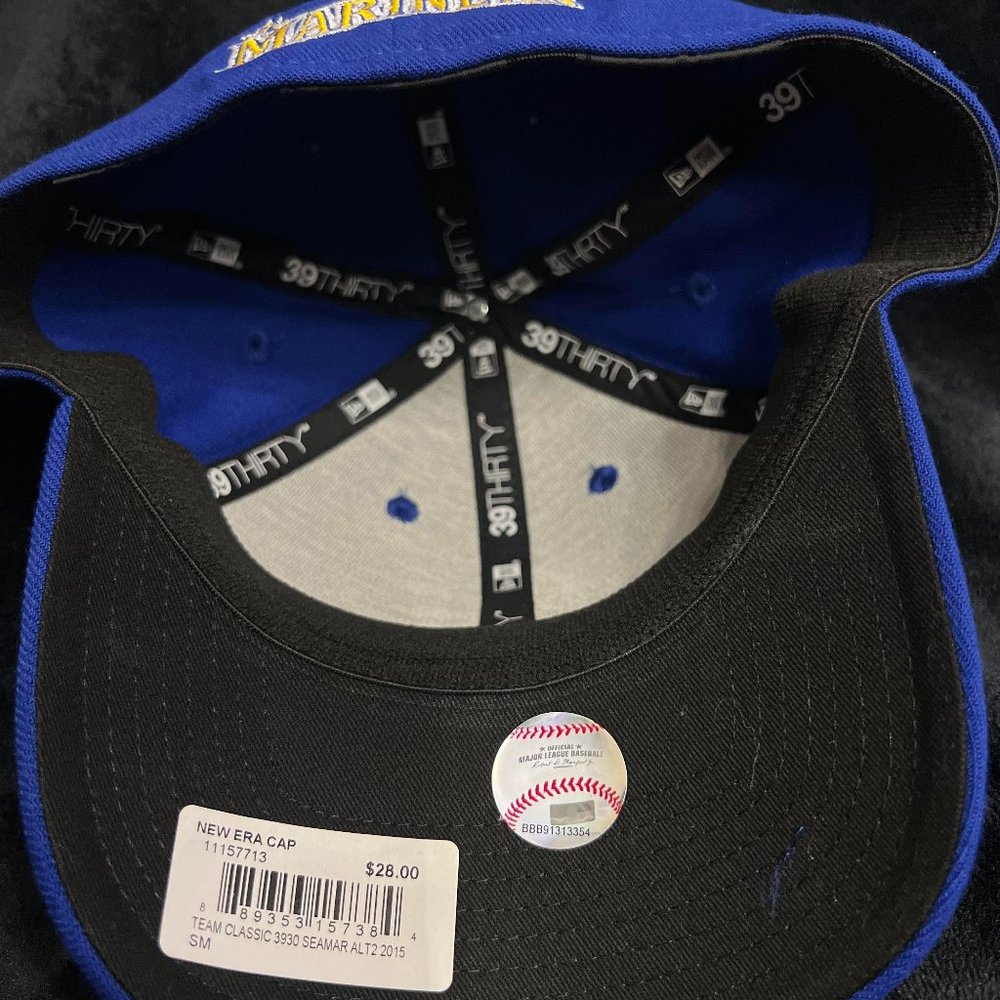 Men's Seattle Mariners New Era Royal Team Classic Alternate 2 39THIRTY Flex Hat - Picture 8 of 8